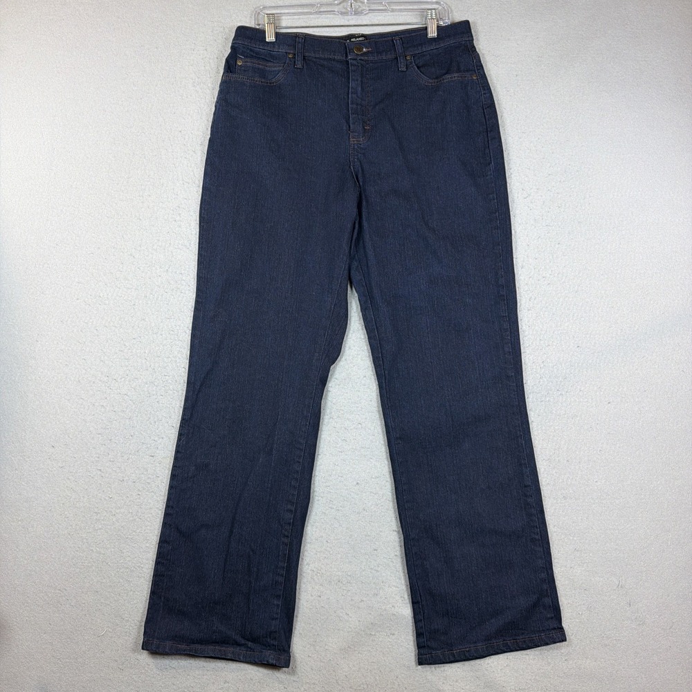 Lee Jeans Womens 14 Medium Relaxed Fit Straight Leg Mid Rise Blue Dark Wash